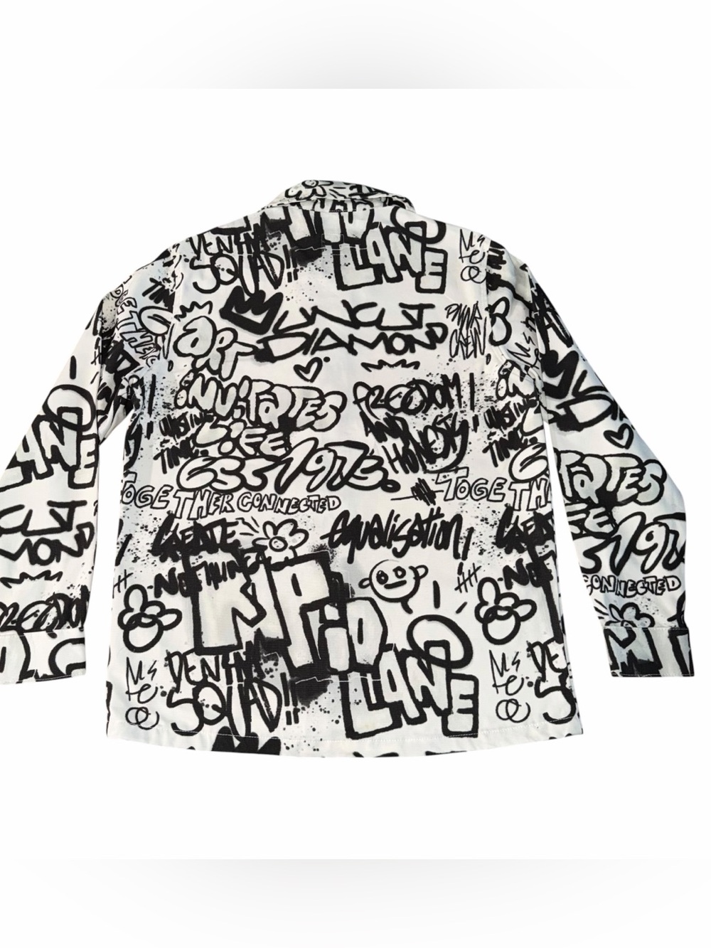 Zara Graffiti Print Overshirt Shirt Jacket M‎ Streetwear Supreme CDG Inspired - Picture 9 of 11